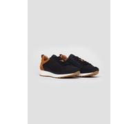 The Wolf Men's King's Cross Leather & Suede Casual Trainers in Navy | Size: 9 The Wolf Navy 9