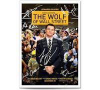 The Wolf of Wall Street Movie Cast Signed Poster Print Picture Display Autograph Memorabilia Film Fans Gift A4/A3 Leonardo DiCaprio Jonah Hill