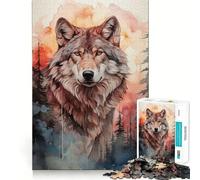 The Wolf Palette Jigsaw Puzzles for Teenagers 1000 Pieces Raise Memory Slow Enjoy Clean Edge (38x52cm)