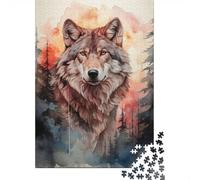 The Wolf Palette Puzzle for Adults 1000 Pieces, Wolf Themed Jigsaw Puzzle, Gift for Quiet Evenings, 70x50cm/1000pcs