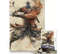 The Wolf Samurai 1000 Piece Jigsaw Puzzles for Teenagers Logic Sense Toy Peaceful Fun Smooth Edge Creative Gift (38x52cm)