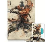 The Wolf Samurai 1000 Piece Jigsaw Puzzles for Teenagers Logic Sense Toy Peaceful Fun Smooth Edge Creative Gift (38x52cm)