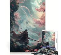 The Wolf Samurai 1000 Pieces Jigsaw Puzzles for Teenagers Cognitive Toy Gentle Leisure Pattern Assembly Fine Art Piece (38x26cm)