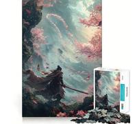 The Wolf Samurai 1000 Pieces Jigsaw Puzzles for Teenagers Cognitive Toy Gentle Leisure Pattern Assembly Fine Art Piece (38x26cm)