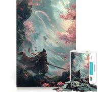 The Wolf Samurai Jigsaw Puzzle for Teenagers 1000 Pieces Cognitive Toy Quiet Hobby Premium Edge (50x75cm)