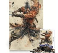 The Wolf Samurai Jigsaw Puzzles 1000 Pieces for Adults Think Smart Toy Indoor Play Accurate Cut Lovely Gift (50x75cm)