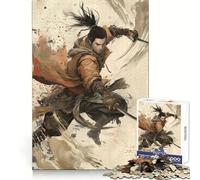 The Wolf Samurai Jigsaw Puzzles 1000 Pieces for Teenagers Strong Logic Toy Home Activity Clear Edge Cherished Gift (38x26cm)