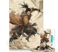 The Wolf Samurai Jigsaw Puzzles 1000 Pieces for Teenagers Think Game Peaceful Time Quality Edge Perfect Present (38x52cm)