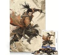 The Wolf Samurai Jigsaw Puzzles for Adults 1000 Pieces Brain Challenge Toy Quiet Fun Precise Cut Wall Art Decor (50x75cm)