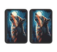 The Wolf Under The Moon Universal Car Accessories Seat Belt Pad For Car Truck,2pcs Seat Belt Covers Soft Comfortable Shoulder Strap Pads