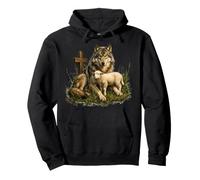 The Wolf Will Live With the Lamb Isaiah 11:6 Christian Faith Pullover Hoodie