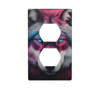 The Wolf with Blue Eyes Duplex Wall Panel Kit, 11.4 X 7 Cm, Electrical Outlet Plug Cover for Light Socket Switch, (1 Piece).