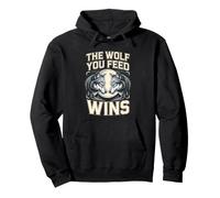 The Wolf You Feed Wins Wolves Pack Pullover Hoodie