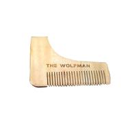 The Wolfman Neem Wooden Comb with Leather Pouch, Style your beard hassle-free, Pocket-size Comb for hair & Beard styling