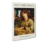 The Woman And Window By Dante Gabriel Rossetti Canvas Print | Gallery Wrapped 30mm Frame Wall Art | 24x16 inches | Ready to Hang | Classic People Picture | Living Room Bedroom Lounge Office