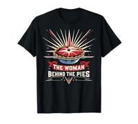 The Woman Behind The Pies Womens Thanksgiving Bakers Top T-Shirt