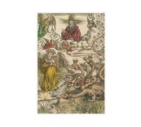 The Woman of The Apocalypse And The Seven Canvas Poster Wall Art Decor Print Picture Paintings for Living Room Bedroom Decoration Unframe-style 12x18inch(30x45cm)