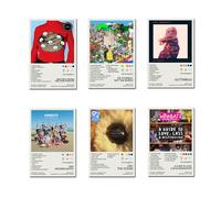 The Wombats Album Cover Limited Edition Canvas Poster Bedroom Decor Landscape Office Room Decor Gift (Set of 6) Unframed 16x24inch(40x60cm)