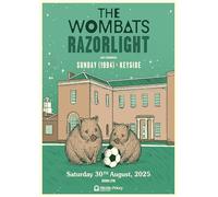 The Wombats Concert 2025 A3 Print Poster Wall Art Home Decor Album Gift Present Photo Living Room Dining Room Bedroom Unframed Concert Tour Gig