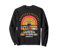 The Wonder Of Teaching Butterflíe Teacher Back To School Sweatshirt
