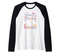 The Wonder Of Teaching Is Watching Caterpillars Raglan Baseball Tee