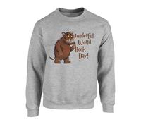The Wonderful World Book Day 2025 Jumper, Boys Girls Funny Animal Cartoon Novel Movie Themed Gift Kids Adults Unisex Sweatshirt Top(L, Heather Grey)