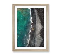 The Wonders Of Hawaii Painting Modern Framed Print | A2 Oak Framed Wall Art | Ready to Hang | Modern Historical Picture | Living Room Bedroom Lounge Office