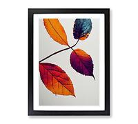 The Wondrous Leaves Framed Print | A4 Black Framed Wall Art | Ready to Hang | Modern Floral Picture | Living Room Bedroom Lounge Office