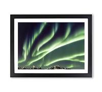 The Wondrous Northern Lights Framed Print | A3 Black Framed Wall Art | Ready to Hang | Modern Landscape Picture | Living Room Bedroom Lounge Office