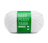 The Woobles Easy Peasy Yarn, Cotton-Nylon Blend, Worsted Medium #4, Perfect for Beginners, 219 Yds / 200 M, Machine Washable
