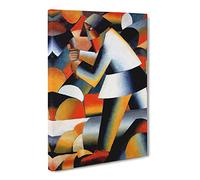 The Woodcutter By Kazimir Malevich Canvas Print | Gallery Wrapped 30mm Frame Wall Art | 30x20 inches | Ready to Hang | Classic Picture | Living Room Bedroom Lounge Office