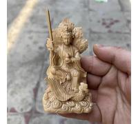The Wooden Carving of The Nine Heavens Xuan Goddess Statue is a Hand-Carved Statue for Warding Off Evil Spirits and feng Shui in The Entrance Hall and Study The Altar Decoration is Made
