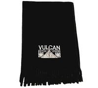 The Wooden Model Company Ltd Avro Vulcan Cold War Nuclear Bomber Aircraft Black Embroidered Scarf.