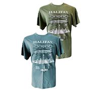 The Wooden Model Company Ltd Handley Page Halifax WW2 Heavy RAF Bomber Blueprint T-Shirt. (Blue, 3XL)