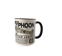 The Wooden Model Company Ltd Hawker Typhoon Tiffy RAF RCAF RNZAF World War 11 Fighter Bomber Aircraft Mug. White