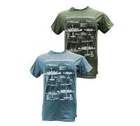 The Wooden Model Company Ltd RAF World War II Bomber Aircraft Avro Lancaster Handley Page Halifax Vickers Wellington Bristol Blenheim Military T Shirt Blueprint Design