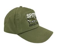 The Wooden Model Company Ltd Spitfire World War Two RAF Fighter Aircraft Adjustable Green Embroidered Baseball Cap.