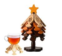 The Wooden Tree Trivet with Fish Pattern And Stand - For Stock Pot Traveling Plan Garlic Pan Bowl Teapot Plate