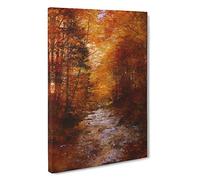 The Woodland Stream Canvas Print | Gallery Wrapped 30mm Frame Wall Art | 30x20 inches | Ready to Hang | Abstract Landscape Picture | Living Room Bedroom Lounge Office
