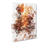 The Woodland Stream Watercolour Canvas Print | Gallery Wrapped 30mm Frame Wall Art | 30x20 inches | Ready to Hang | Modern Landscape Picture | Living Room Bedroom Lounge Office