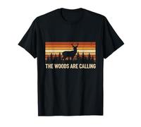 The Woods are Calling Buck Deer Hunting Wildlife Hunter T-Shirt