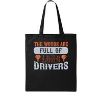 The woods are full of long drivers Natural Ecological Cotton Tote Bag Black