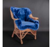 The Wool Company Exclusive Extra-Large Dyed Merino Sheepskin Throw Cobalt Blue