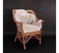 The Wool Company Exclusive Sheepskin Throw Pearl - Extra Large 115 X 70 Cm, 25mm Pile, 100% Sheepskin