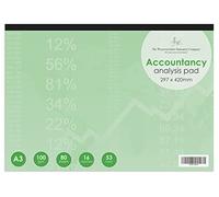 The Worcestershire Stationery Company A3 analysis pad, 53 rows, 16 columns, numbered, 100gsm