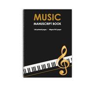 The Worcestershire Stationery Company A3 Blank Music manuscript book, 17 staves per page. 120 pages, 90gsm FSC paper.