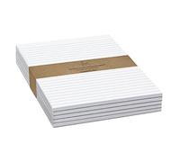 The Worcestershire Stationery Company A5 lined note pad, pack of 5 (Lined (no margin), pack of 5, zero plastic packaging