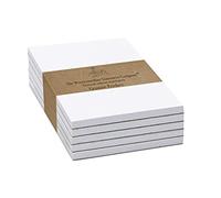 The Worcestershire Stationery Company A7 (pocket size) note pad, plain, pack of 5, 80gsm, 50 sheets per pad, Zero plastic packaging
