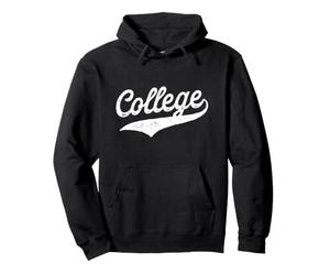 The Word College Written On Pullover Hoodie