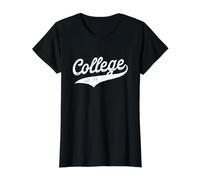 The Word College Written On Value Graphic T-Shirt, Women, Black, M